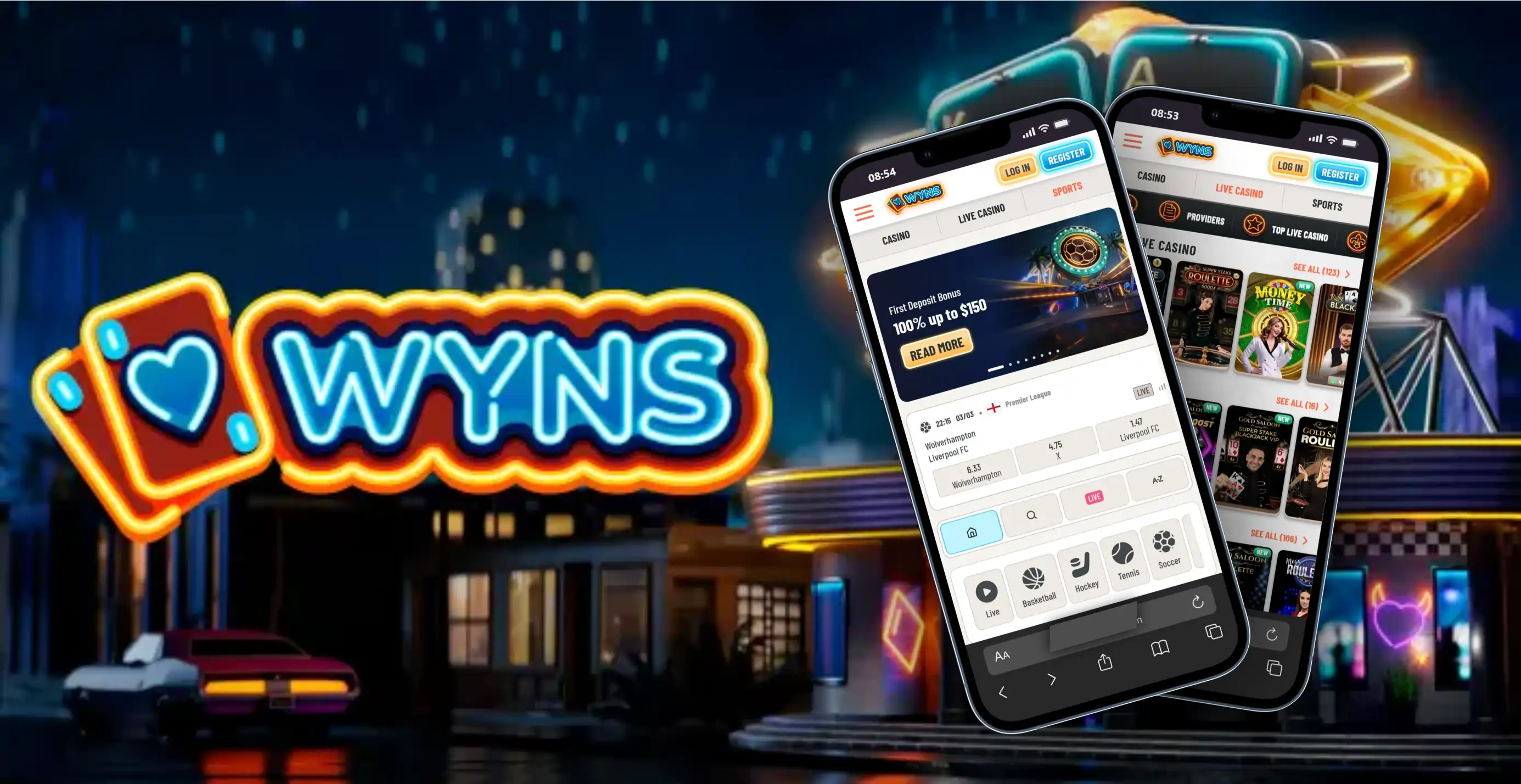 Wyns Casino App Screenshot